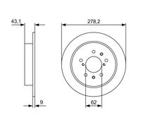 Disco freno Assale posteriore per SUZUKI SWIFT SX4