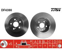 Disco freno Assale posteriore per TOYOTA AVENSIS