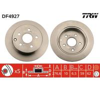 Disco freno Assale posteriore per TOYOTA AVENSIS