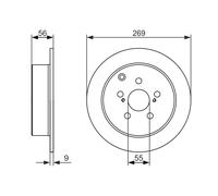 Disco freno Assale posteriore per TOYOTA CALDINA CELICA OPA PRIUS VISTA