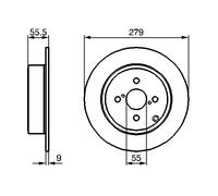 Disco freno Assale posteriore per TOYOTA COROLLA