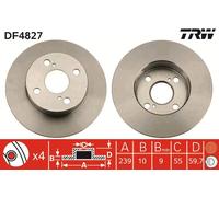 Disco freno Assale posteriore per TOYOTA COROLLA