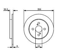 Disco freno Assale posteriore per TOYOTA IQ RACTIS YARIS YARIS / VIOS