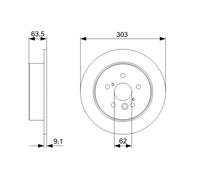 Disco freno Assale posteriore per TOYOTA RAV 4