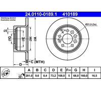 Disco freno Assale posteriore per VOLVO 240 260 740 760 940 960