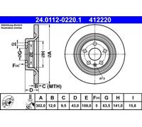 Disco freno Assale posteriore per VOLVO S60 S90 V60 V90 XC60