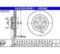Disco freno Assale posteriore per VOLVO S60 S90 V60 V90 XC60 XC90