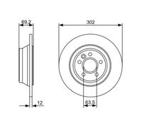 Disco freno Assale posteriore per VOLVO VOLVO ASIA S60L S80 V70 XC70