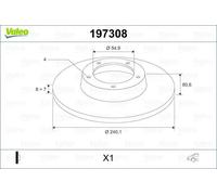 Valeo Disco freno 197308