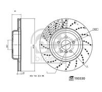 Disco freno Assale posteriore Sx per BMW 5 6 7