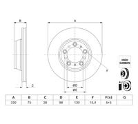 Disco freno Assale posteriore Sx per PORSCHE 911