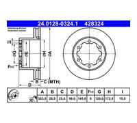 ATE 24.0128-0324.1 Disco freno