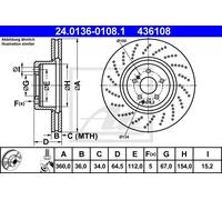 Disco freno - ATE 24.0136-0108.1