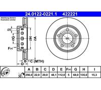 Disco freno AUDI A4 B5 S4 24.0122-0221.1 (1 pz)