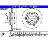 Disco freno AUDI A4 B9 1.4 TFSI 24.0112-0218.1