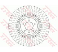 Disco freno TRW DF6216 anteriore, ventilato, 1 Pezzo