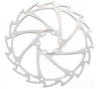 Disco Freno Bici 160mm Acciaio Inox Monoblocco 6 Fori Argento - Leggero 95g