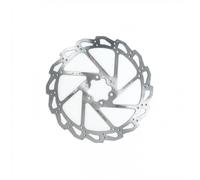 Disco Freno Bici 220mm Argento - Acciaio AISI420, 6 Fori, Spessore 2mm
