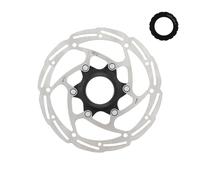 DISCO FRENO BICI CL6 CENTER LOCK CON GHIERA ESTERNA 140MM NERO ARGENTO WAG