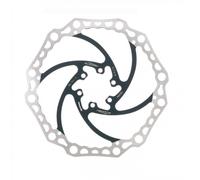 Disco Freno Bici Monoblocco 160mm Nero Acciaio Inox 6 Fori