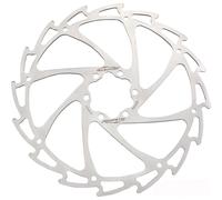 DISCO FRENO BICICLETTA ALLIGATOR WIND CUTTER 180 MM 6 FORI MONOBLOCCO ARGENTO