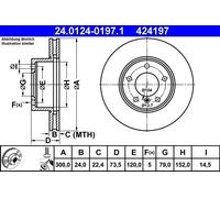 Disco freno BMW 1 (E81) 120 i 24.0124-0197.1
