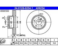 Disco freno BMW X3 (F25) sDrive 20 i 24.0128-0254.1