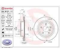 BREMBO 09.R121.11 Disco freno