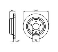 Disco freno BOSCH 0 986 478 660 posteriore, ventilato, 1 Pezzo