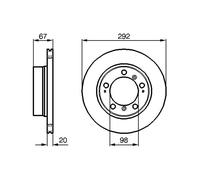 Disco freno BOSCH 0 986 479 079 posteriore, ventilato, 1 Pezzo