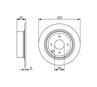2x Disco freno pieno 0 986 479 742 BOSCH per NISSAN TIIDA Hatchback CUBE