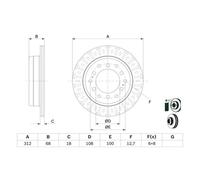 Disco freno BOSCH 0 986 479 F07 posteriore, ventilato, 1 Pezzo