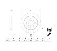 BOSCH 0 986 479 F34 Disco freno