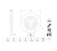 Disco freno BOSCH 0 986 479 F71, 1 Pezzo