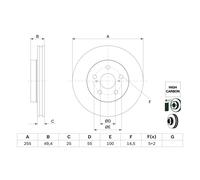 BOSCH 0 986 479 F72 Disco freno