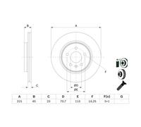 BOSCH 0 986 479 F85 Disco freno