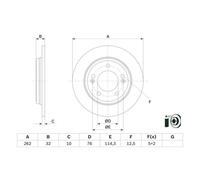 Disco freno BOSCH 0 986 479 G29 posteriore, pieno, 1 Pezzo