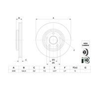 BOSCH 0 986 479 G78 Disco freno per JEEP