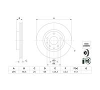 Bosch BD2967 Dischi freno, Certificato ECE-R90, 1 set di 2 dischi
