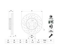 Disco freno BOSCH 0 986 479 H37