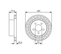 Disco freno BOSCH 0 986 479 U00 anteriore, ventilato, 1 Pezzo