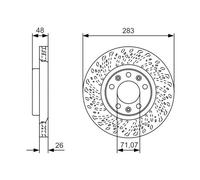 Disco freno BOSCH 0986479C35 per CITROËN OPEL PEUGEOT VAUXHALL
