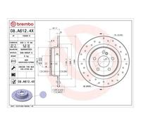 Disco Freno Brembo 08.A612.4X Xtra Line - Xtra per Mercedes Benz Mercedes Benz