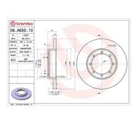 BREMBO Discofreno per NISSAN OPEL RENAULT VAUXHALL 08.A650.10