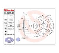 BREMBO 08.C250.2X Disco freno