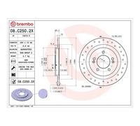 BREMBO 08.C250.2X Disco freno