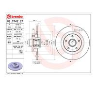BREMBO Discofreno 08C74227