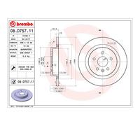 BREMBO 08.D757.11 Disco freno