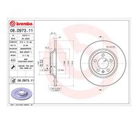 BREMBO 08.D973.11 Disco freno