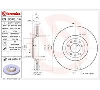 BREMBO 09.8670.11 Disco freno